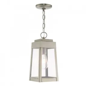 1 Lt Brushed Nickel Pendant Lantern