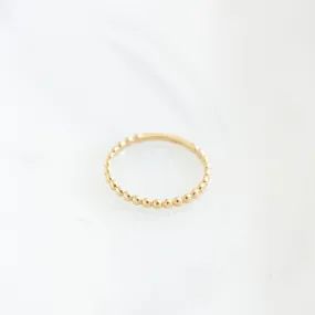 14K Beaded Ring