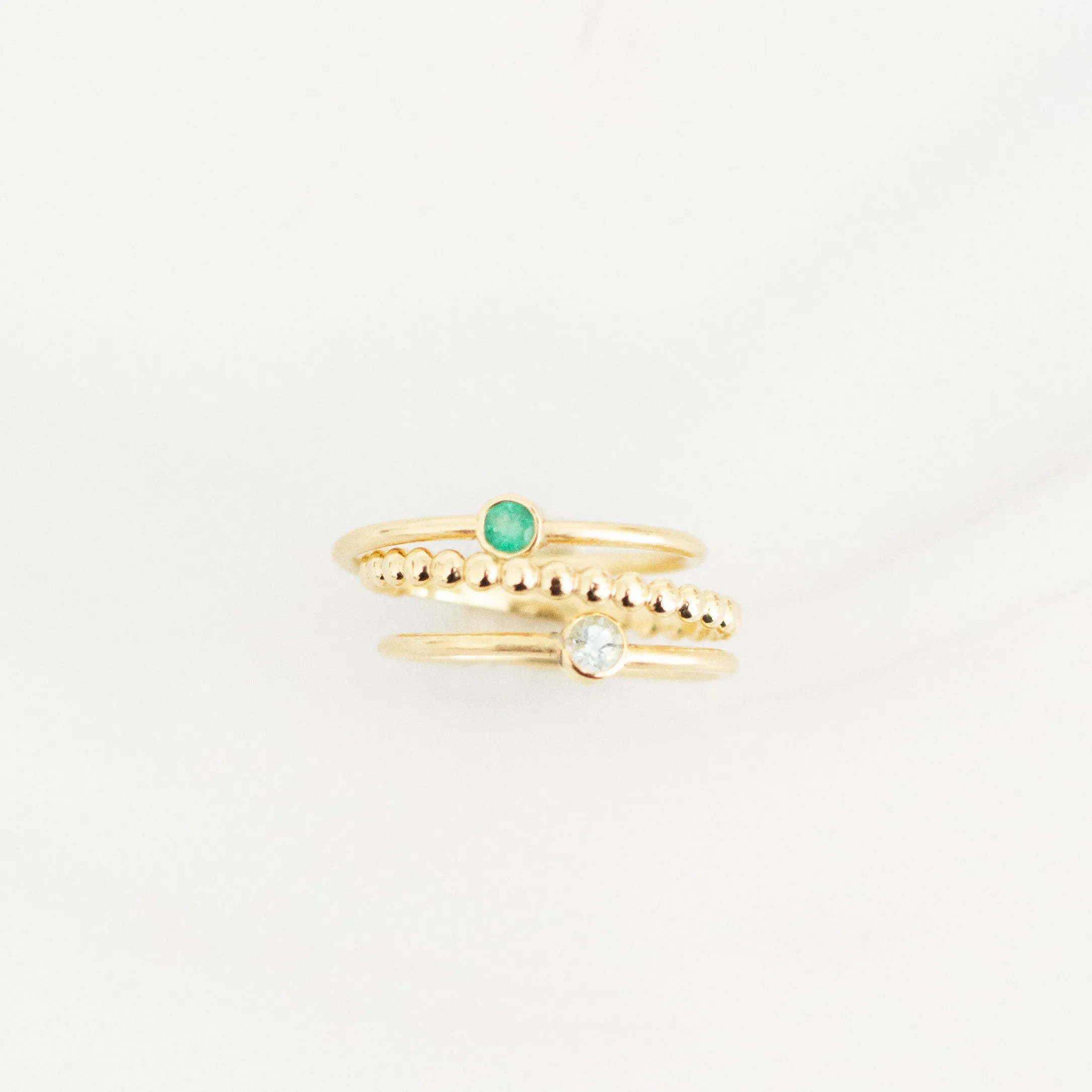 14K Beaded Ring