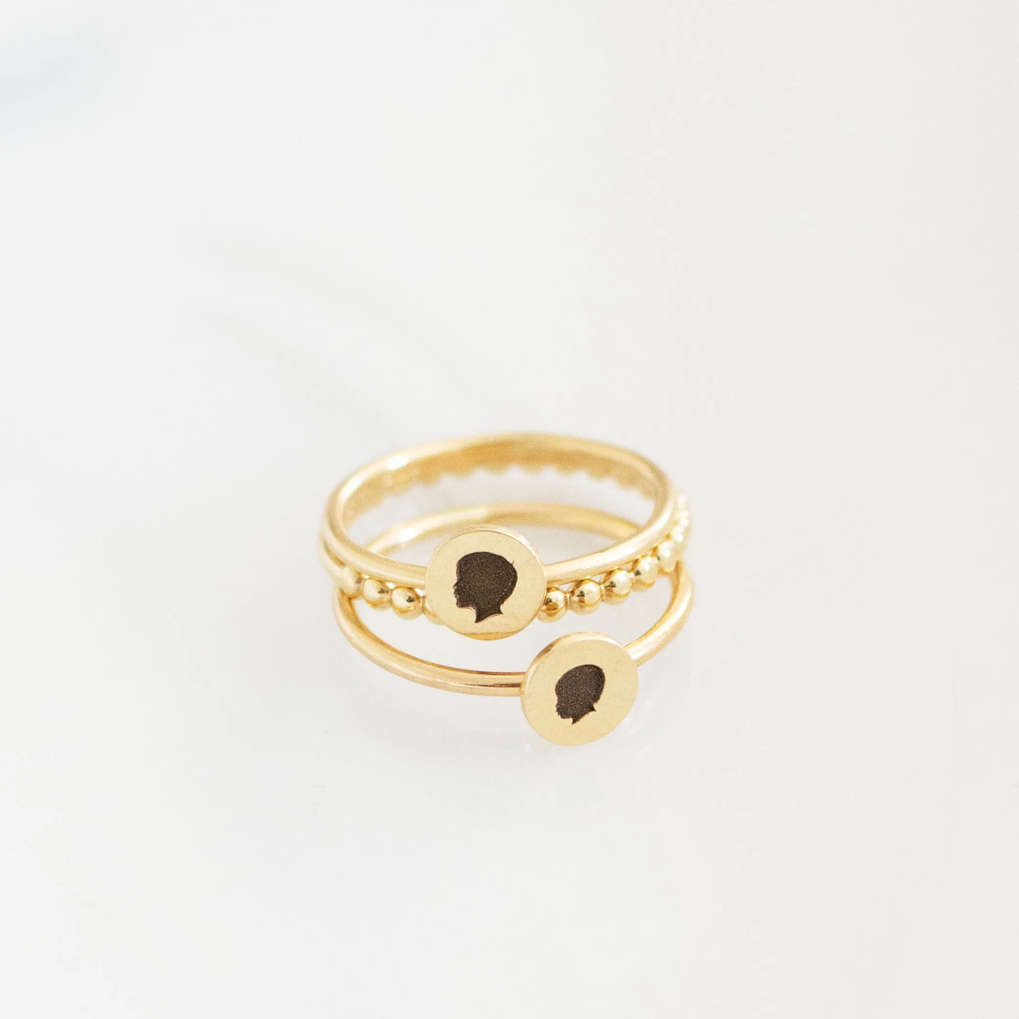 14K Beaded Ring