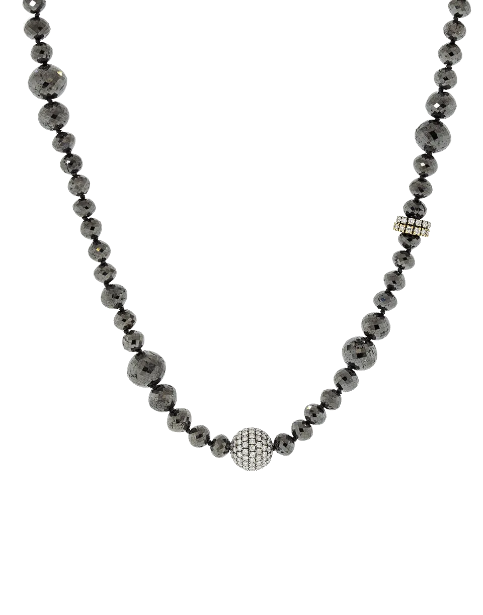 1878 White and Black Diamond Necklace