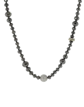 1878 White and Black Diamond Necklace