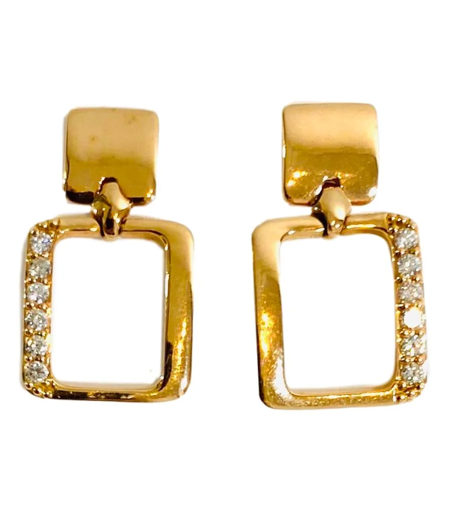 18k Rose Gold & Diamond Earrings