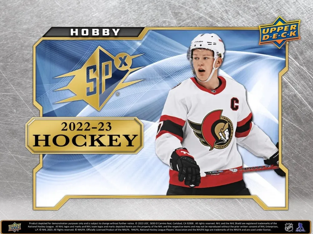 2022/23 Upper Deck SPx Hockey Hobby Box 5 Cards per Box