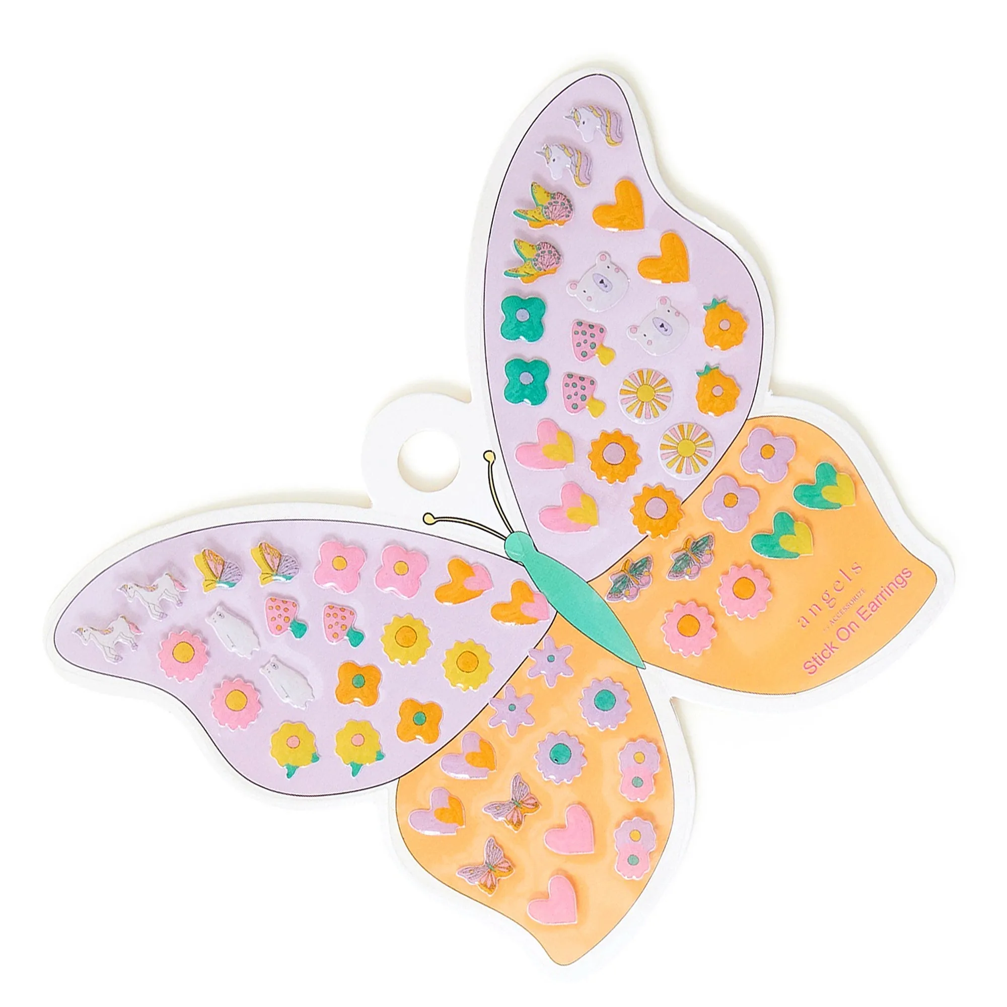 Accessorize London Girl's Butterfly Stick On Earrings