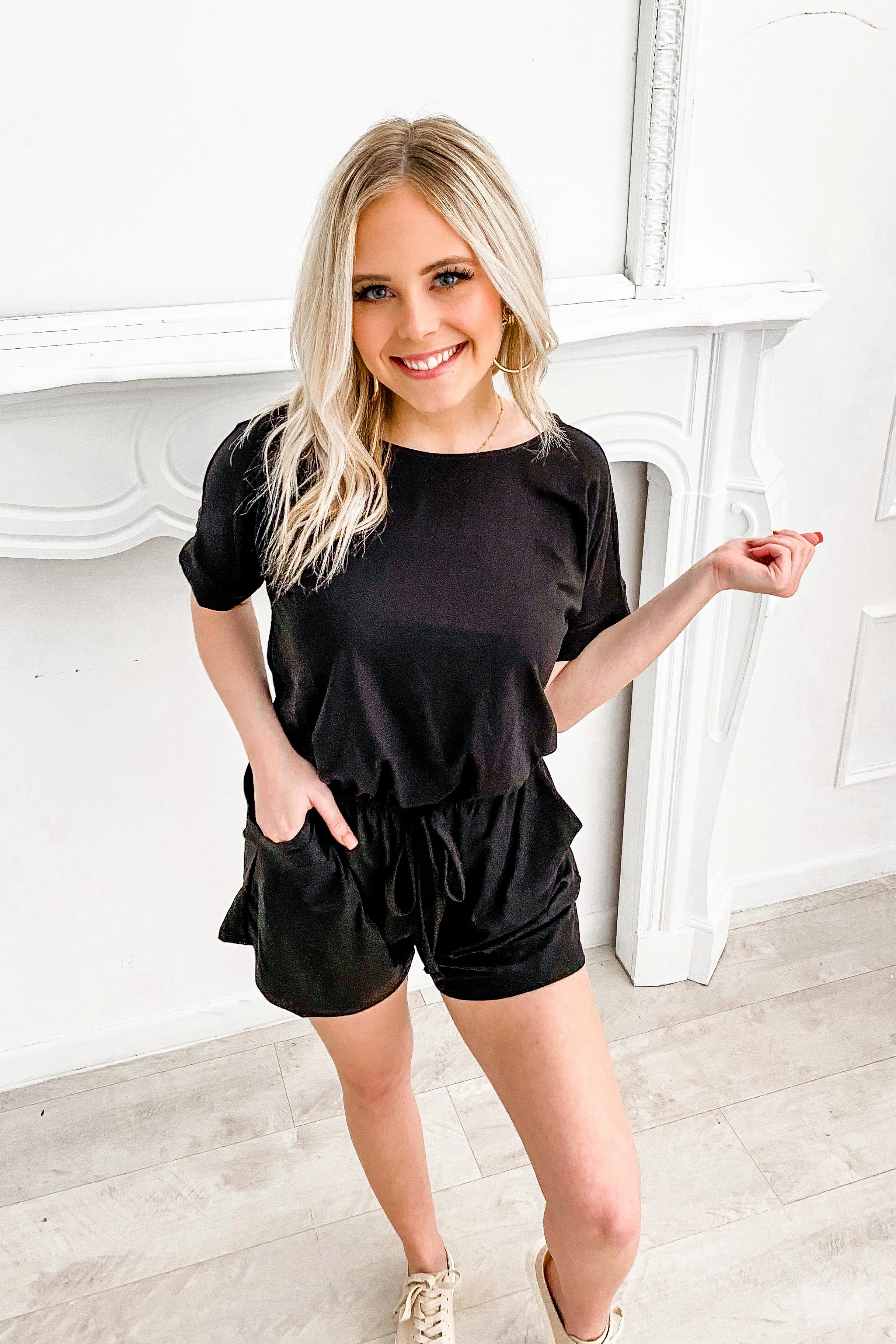 Addison Black Comfy Romper | S-XL