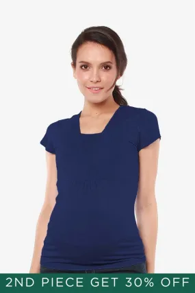 Adeline Nursing Top Navy