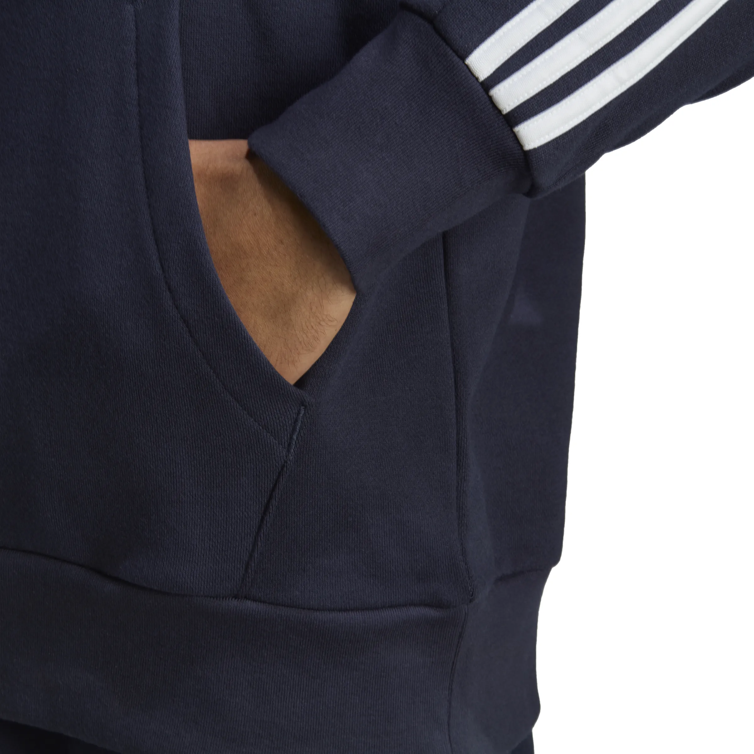 adidas Men's Essentials French Terry 3-Stripes Hoodie