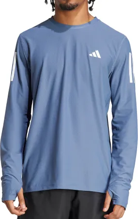 adidas Own The Run Long Sleeve Mens Running Top - Blue