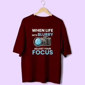 Adjust Your Focus (Front Print) Oversized T-Shirt