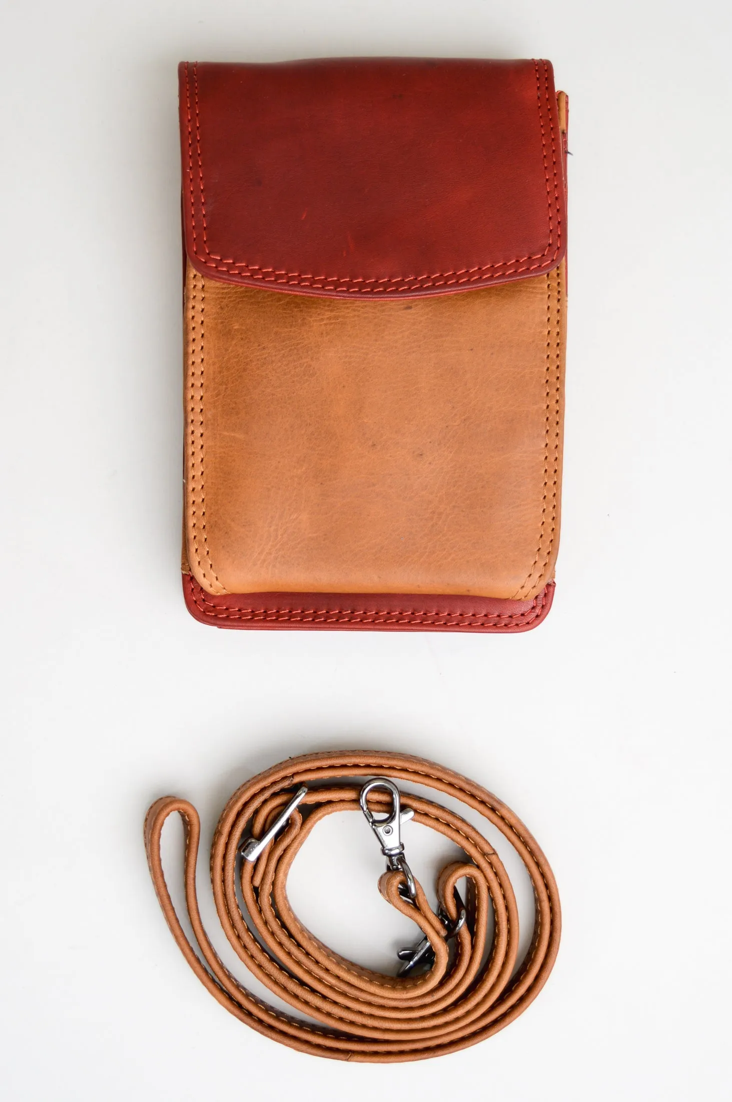 Adrian Klis 1718 Organizer Red/Tan, Leather