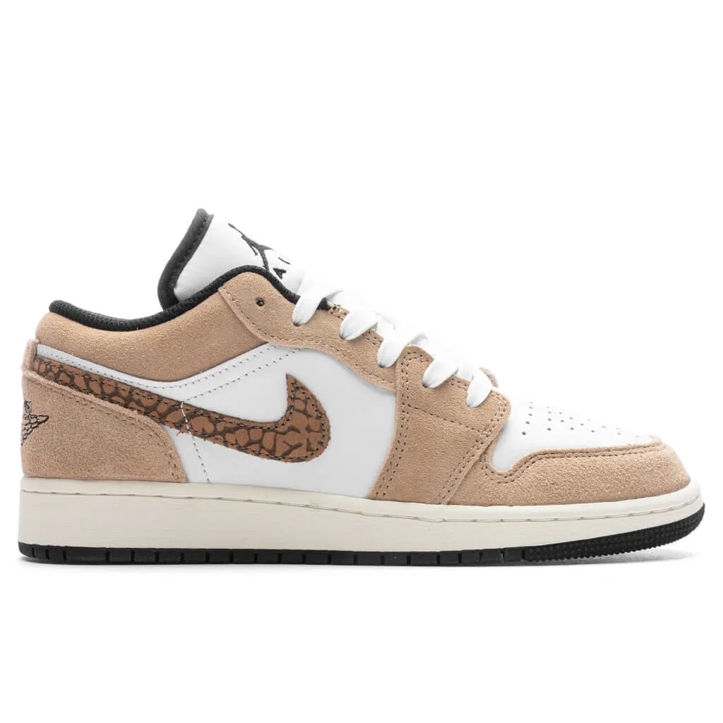 Air Jordan 1 Low SE (GS) - Hemp/Light British Tan/White