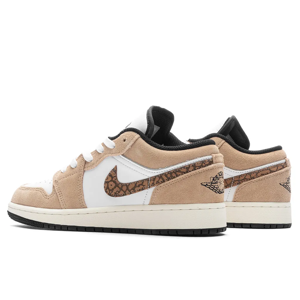 Air Jordan 1 Low SE (GS) - Hemp/Light British Tan/White