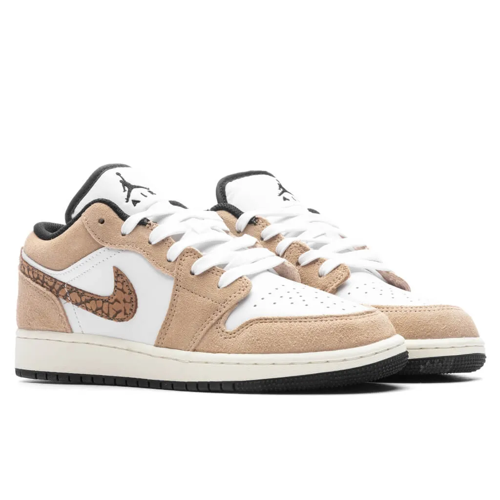 Air Jordan 1 Low SE (GS) - Hemp/Light British Tan/White