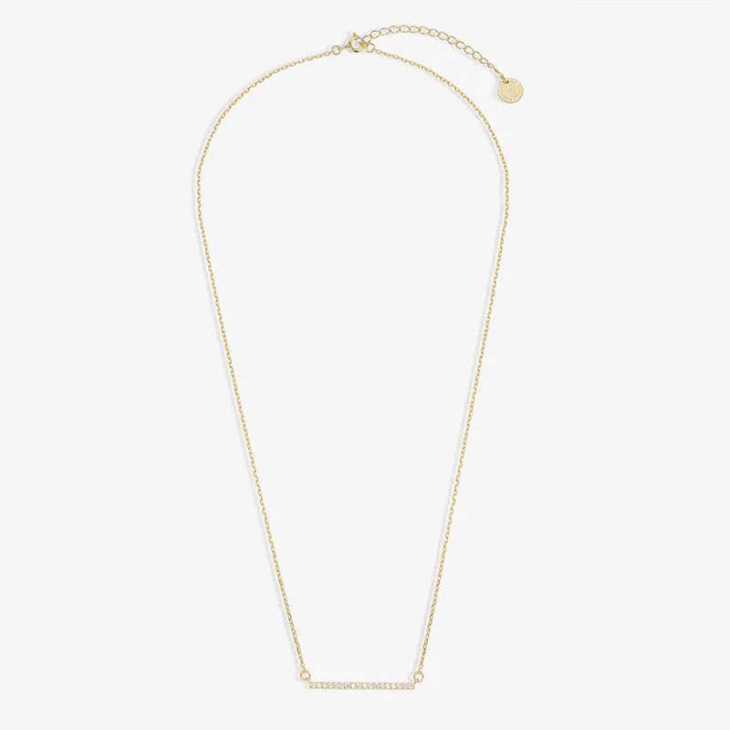 Alicia Pavé Crystal Bar Pendant Necklace