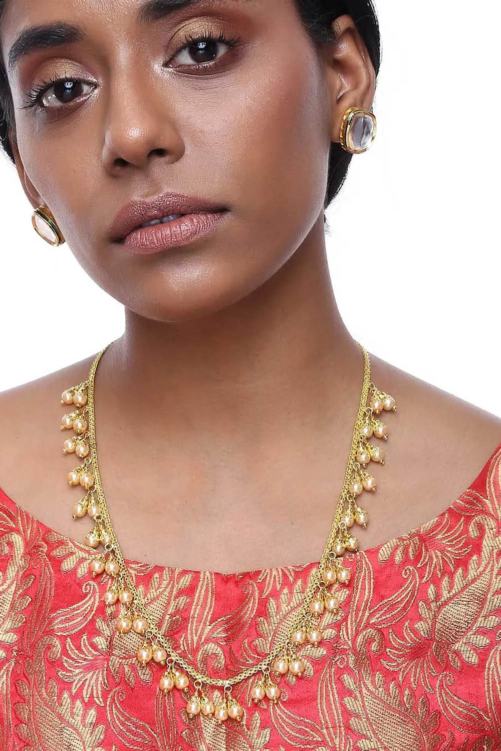 Alloy Necklace and Earring Sets in Gold