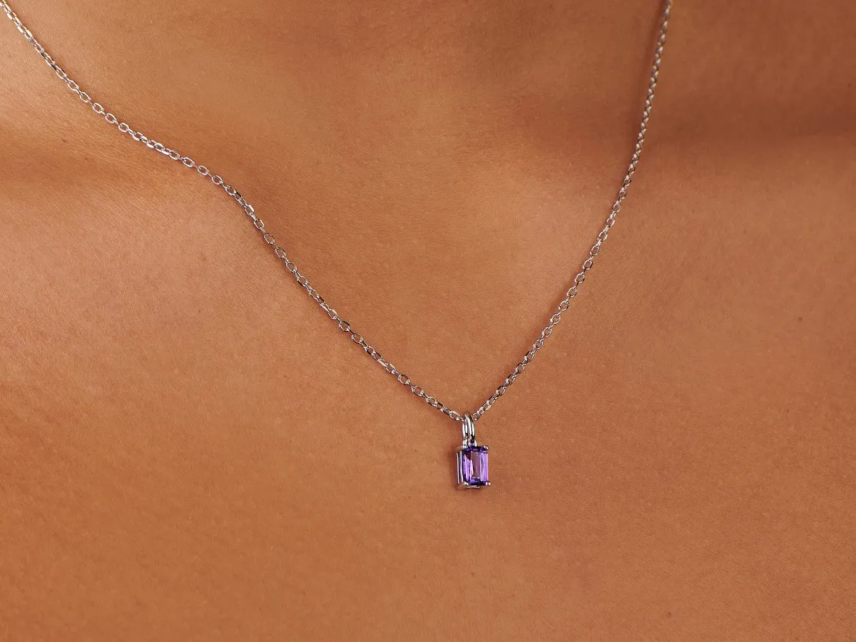 Amethyst Silver Charm