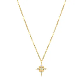 Ania Haie 14kt Gold Opal and White Sapphire Star Necklace