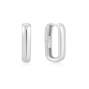 Ania Haie Silver Wide Paper Clip Earrings