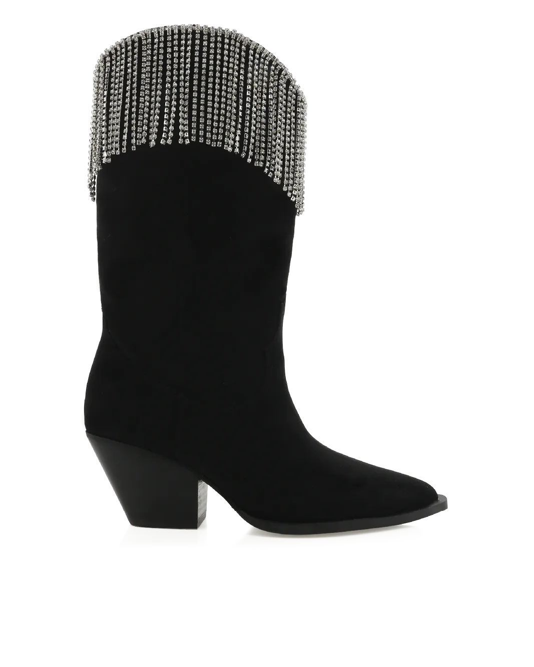 ARIE - BLACK SUEDE-DIAMANTE