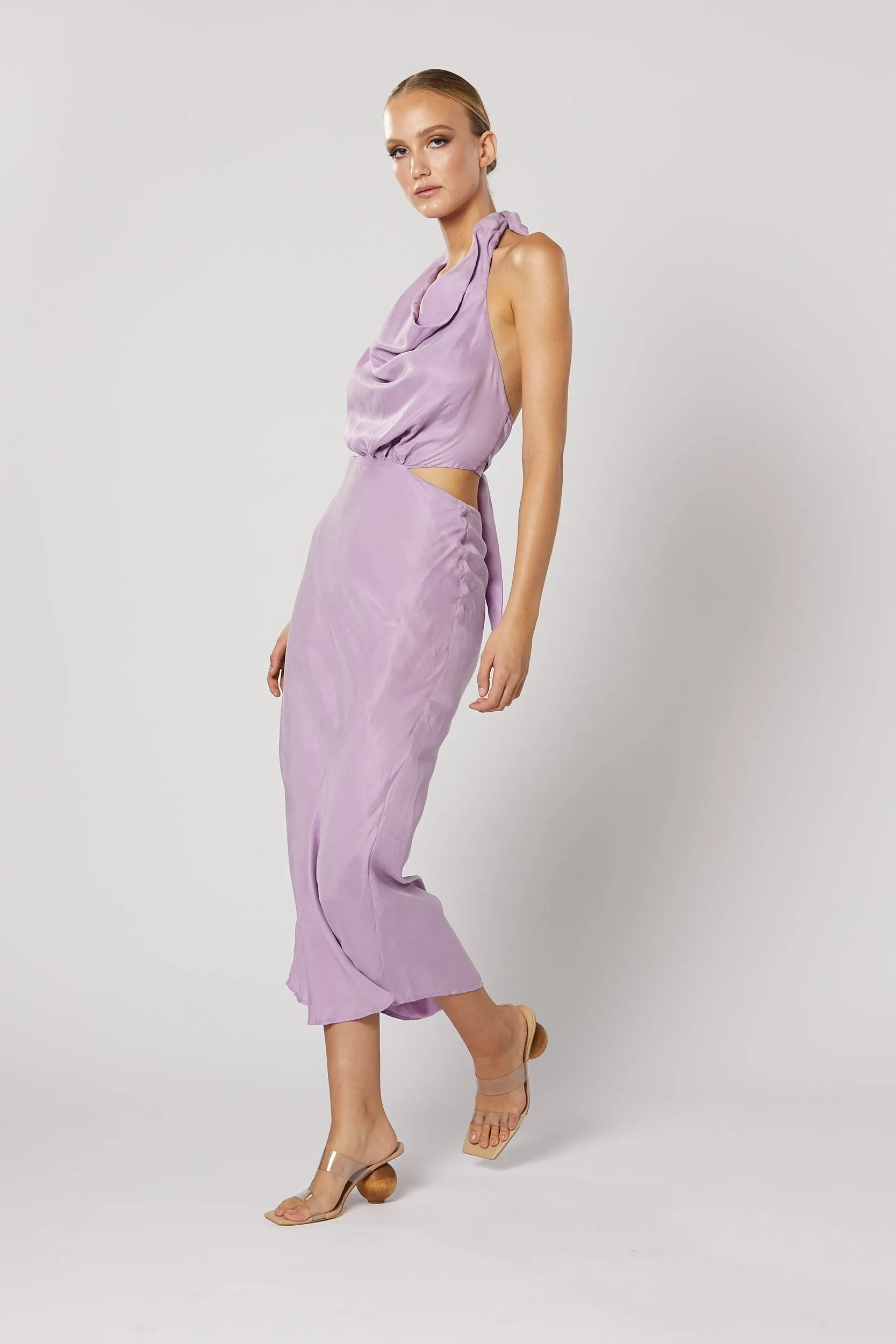 Avery Cowl Dress - Lilac