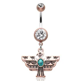 Aztec Thunderbird Belly Piercing