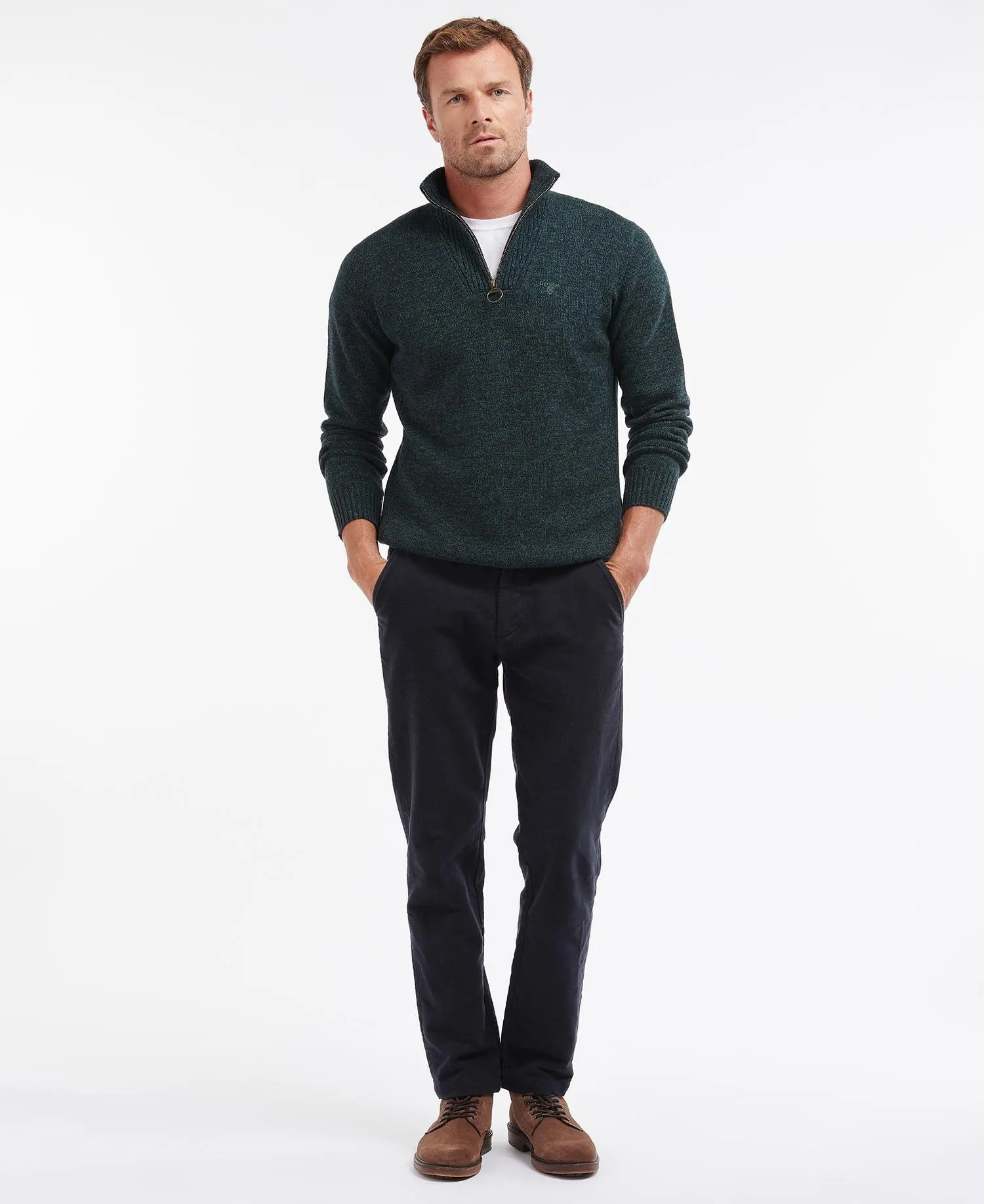 Barbour Men's Essential Lambswool Half Zip Jumper