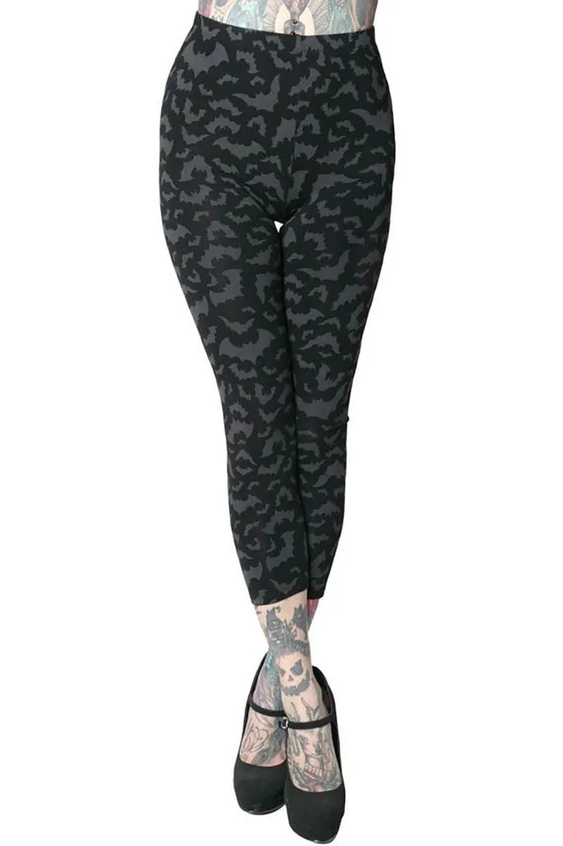 Bat Repeat Capri Leggings