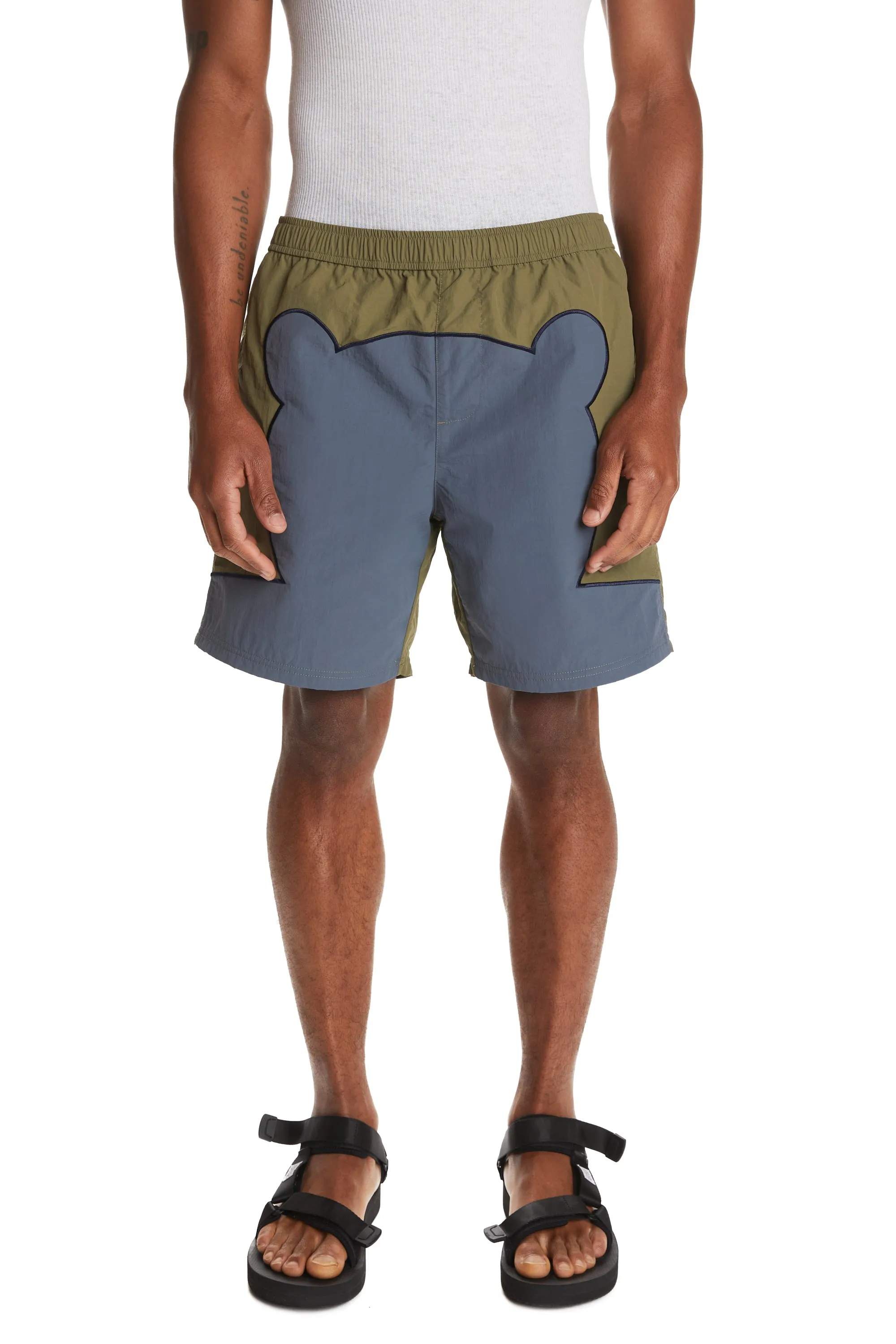 Bear Silhouette Swim Shorts