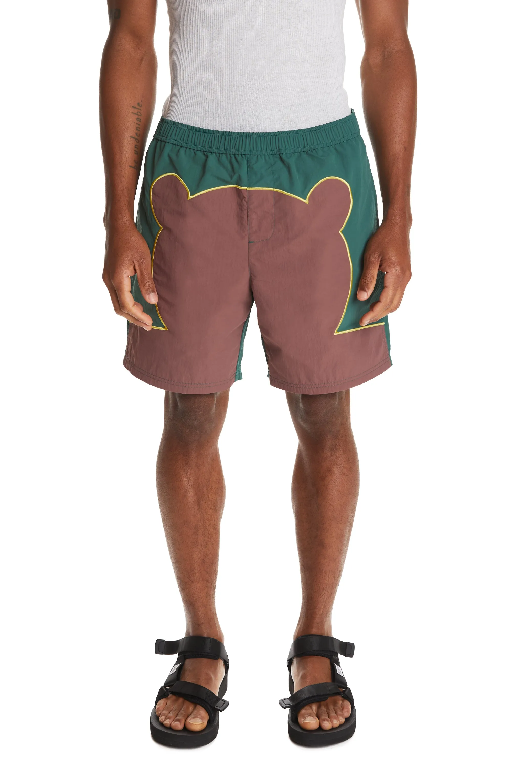 Bear Silhouette Swim Shorts