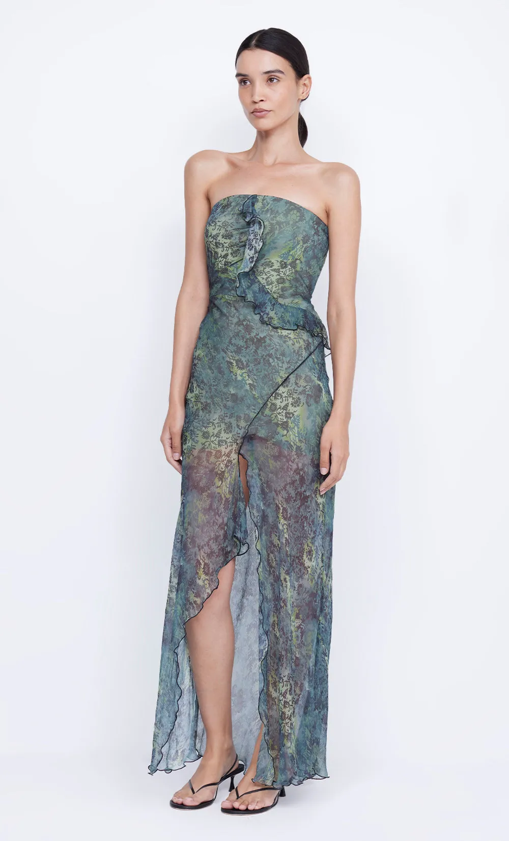 Bec   Bridge - Opal Strapless Maxi Dress in Nouveau Bleue