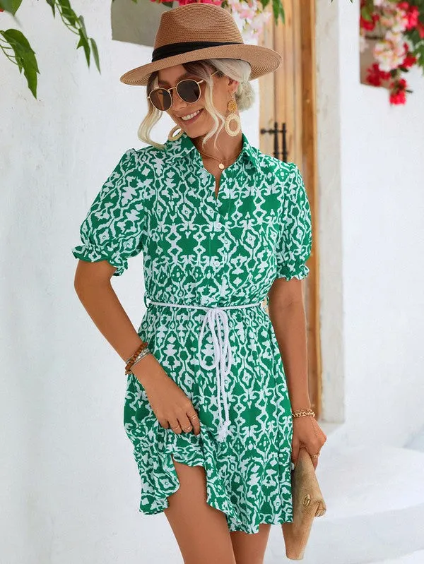 Betty Print Button Down Jumpsuit