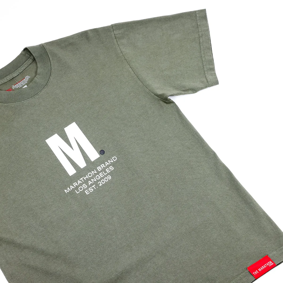 Big M. T-Shirt - Olive/White