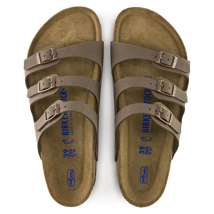 Birkenstock  Florida Birko Flor Birkibuc Regular Width Mocca Soft Foot Bed SBF