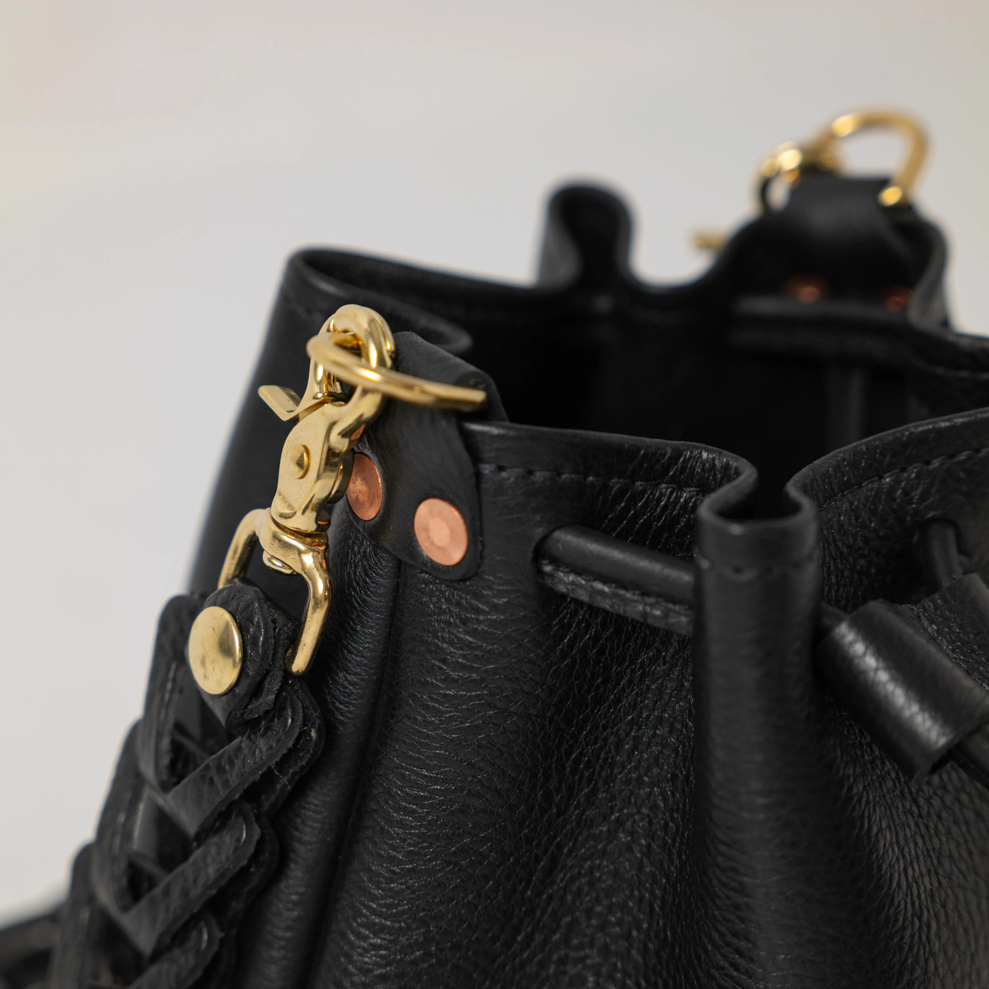 Black Cypress Mini Bucket Bag