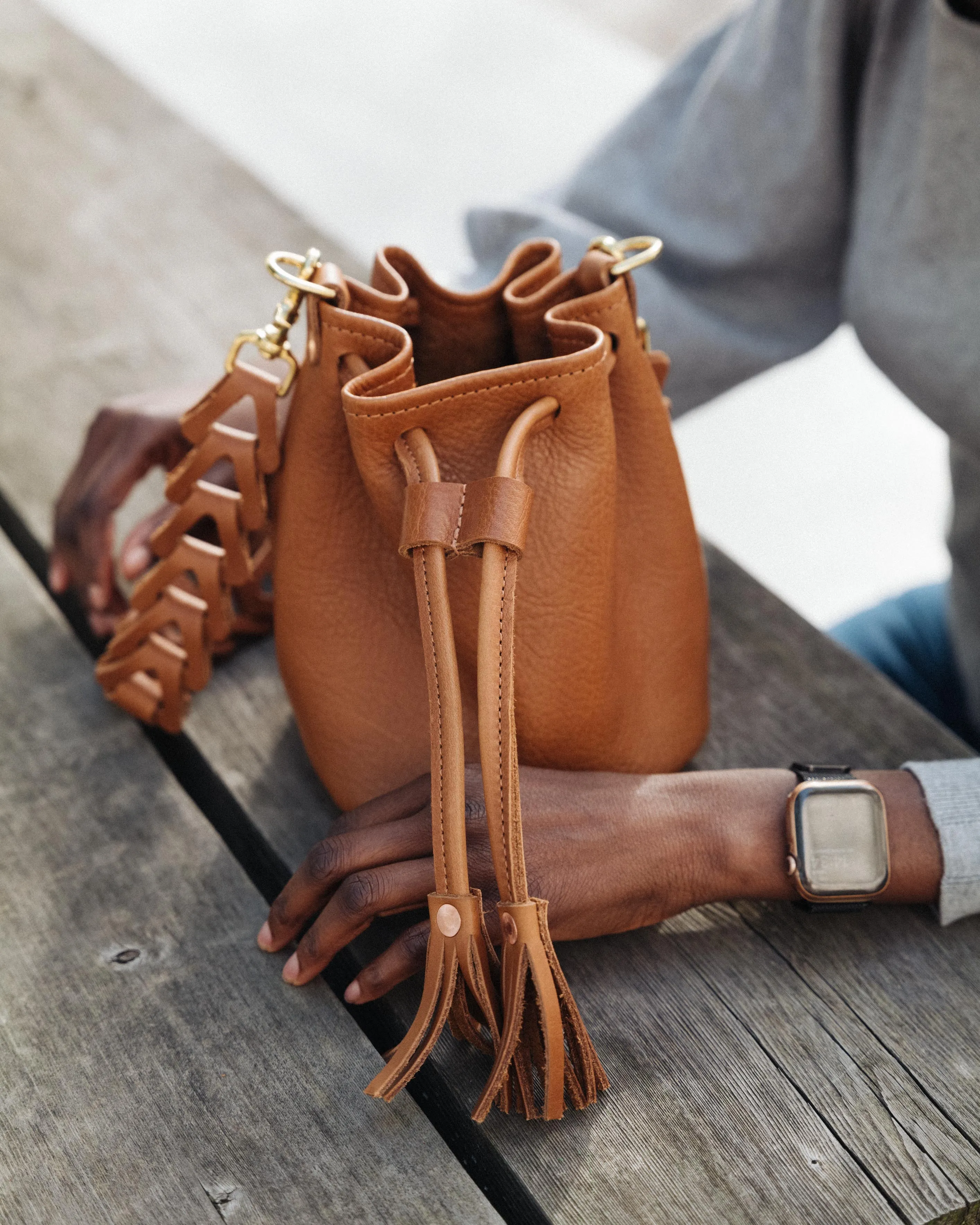 Black Cypress Mini Bucket Bag