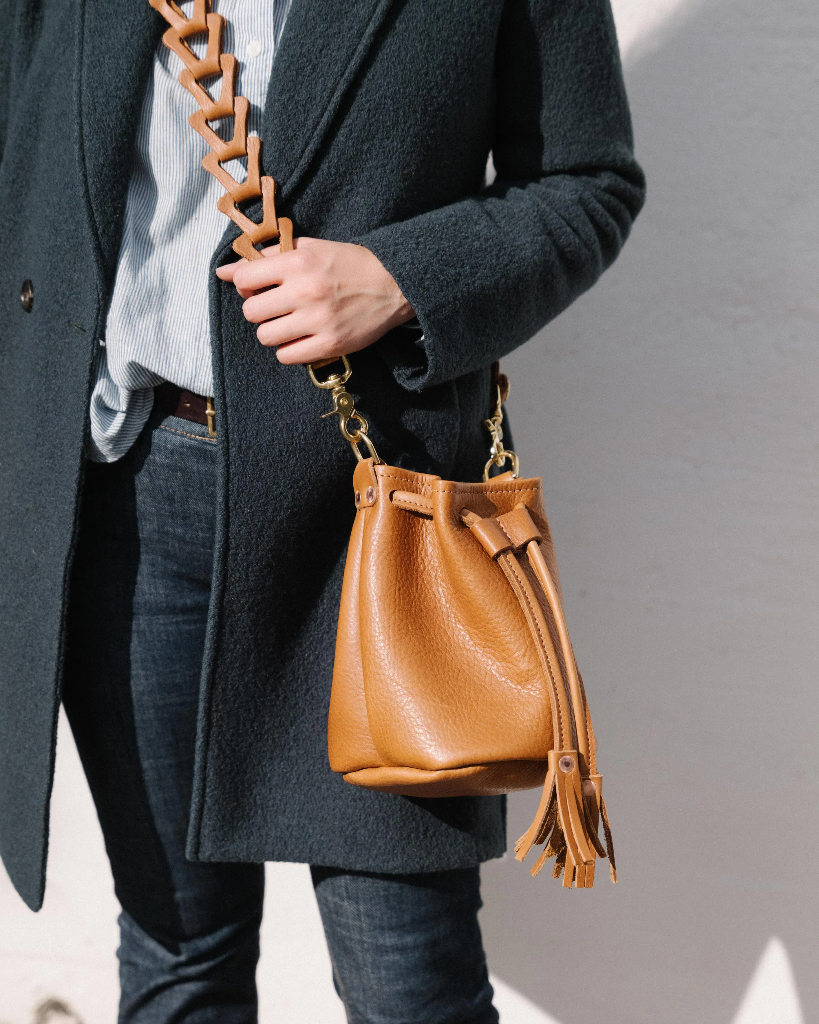 Black Cypress Mini Bucket Bag