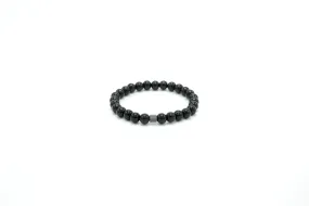 Black Hematite Elastic Beaded Bracelet