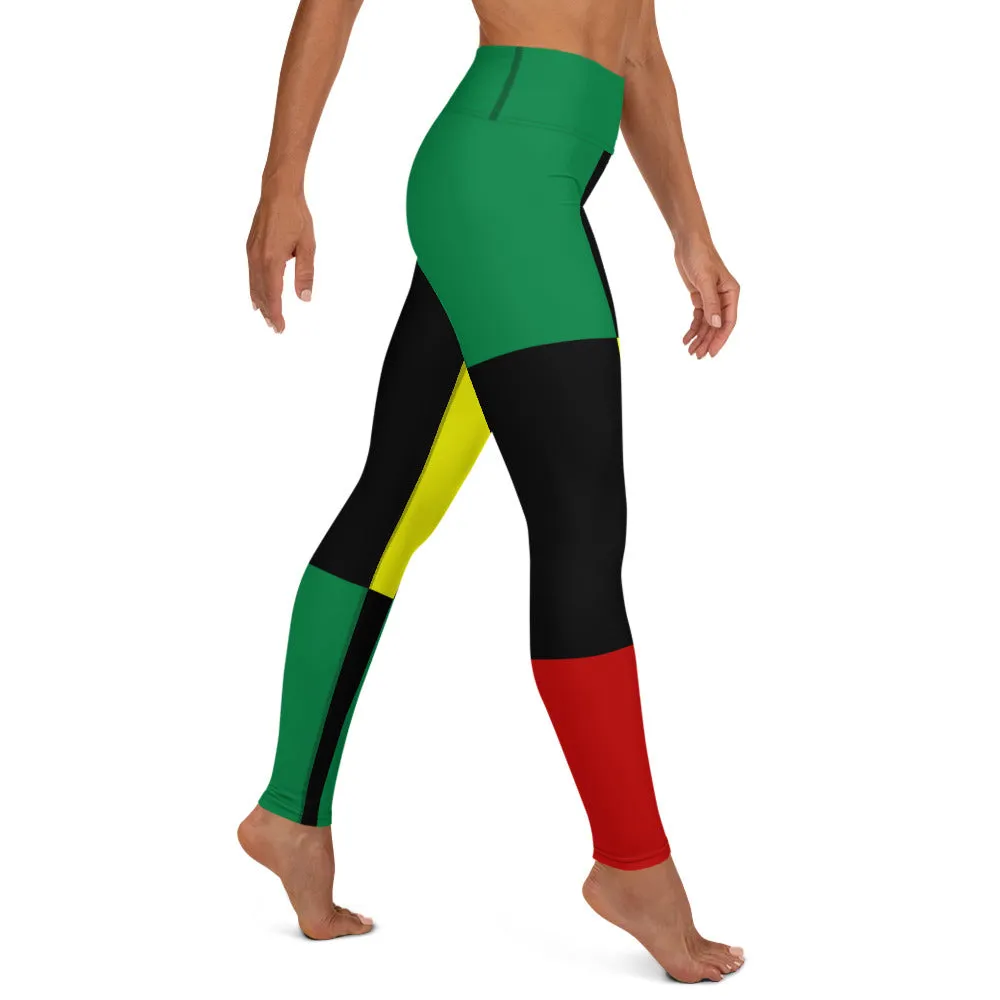 Black History Yoga Leggings