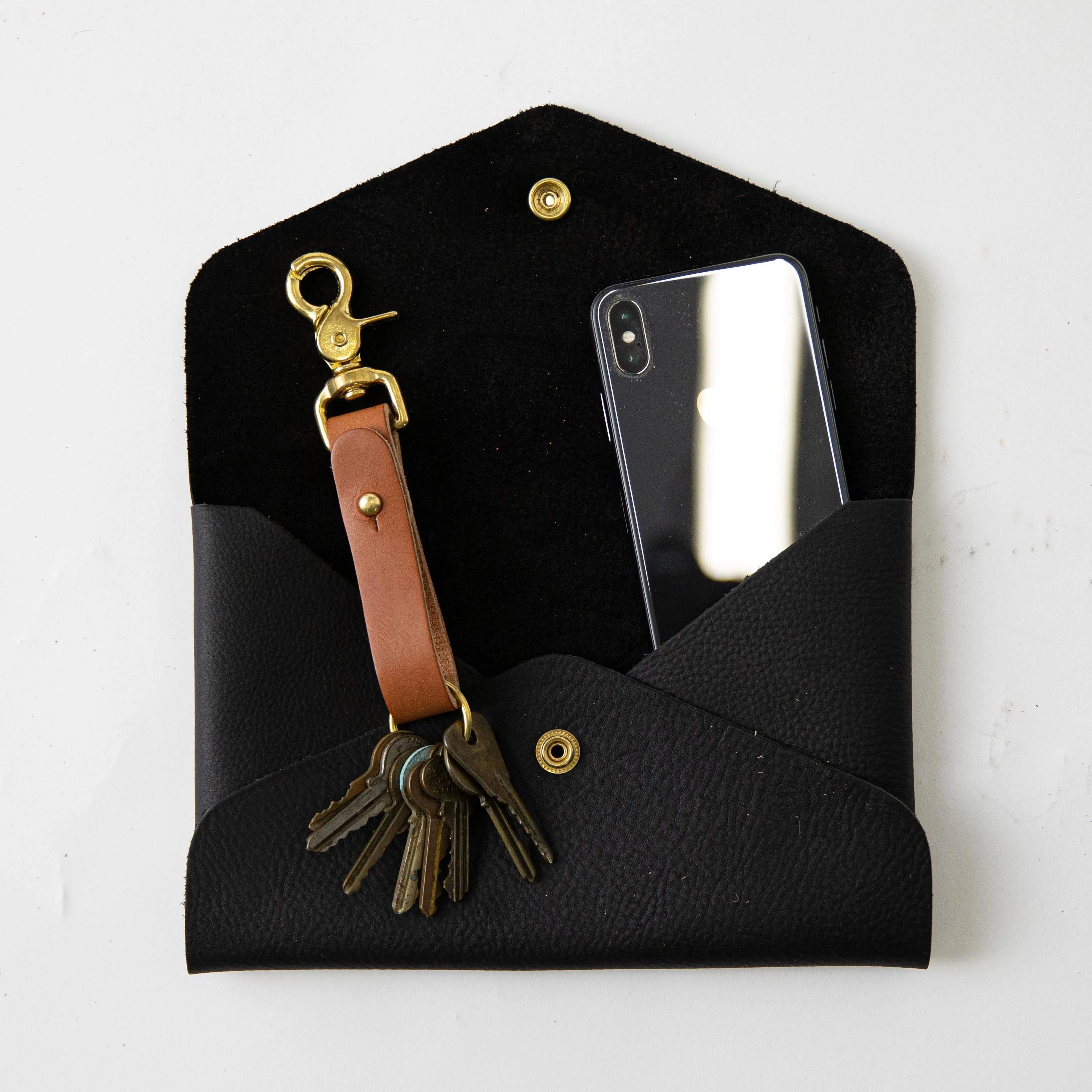 Black Kodiak Envelope Clutch