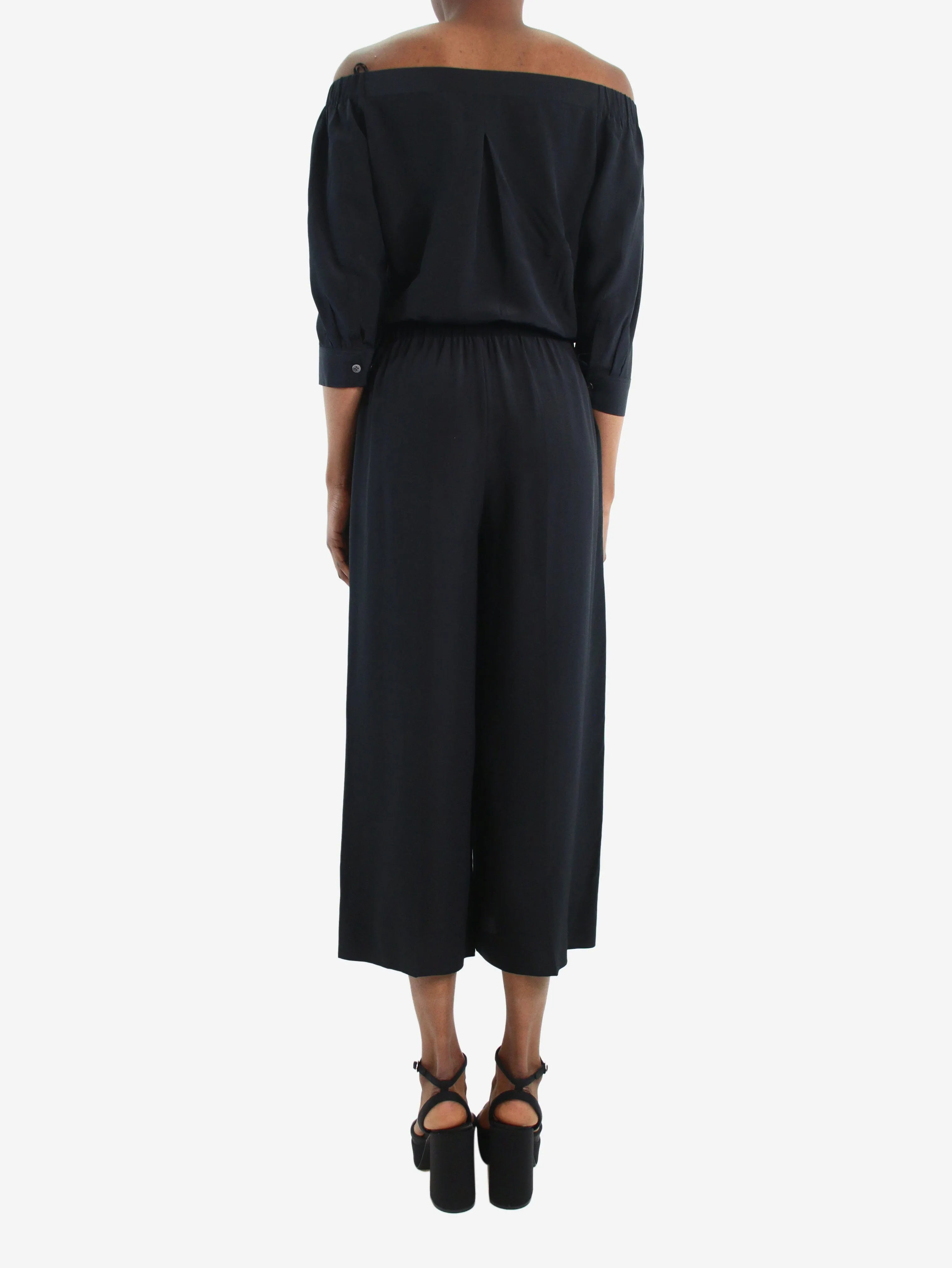 Black silk jumpsuit - size US 2