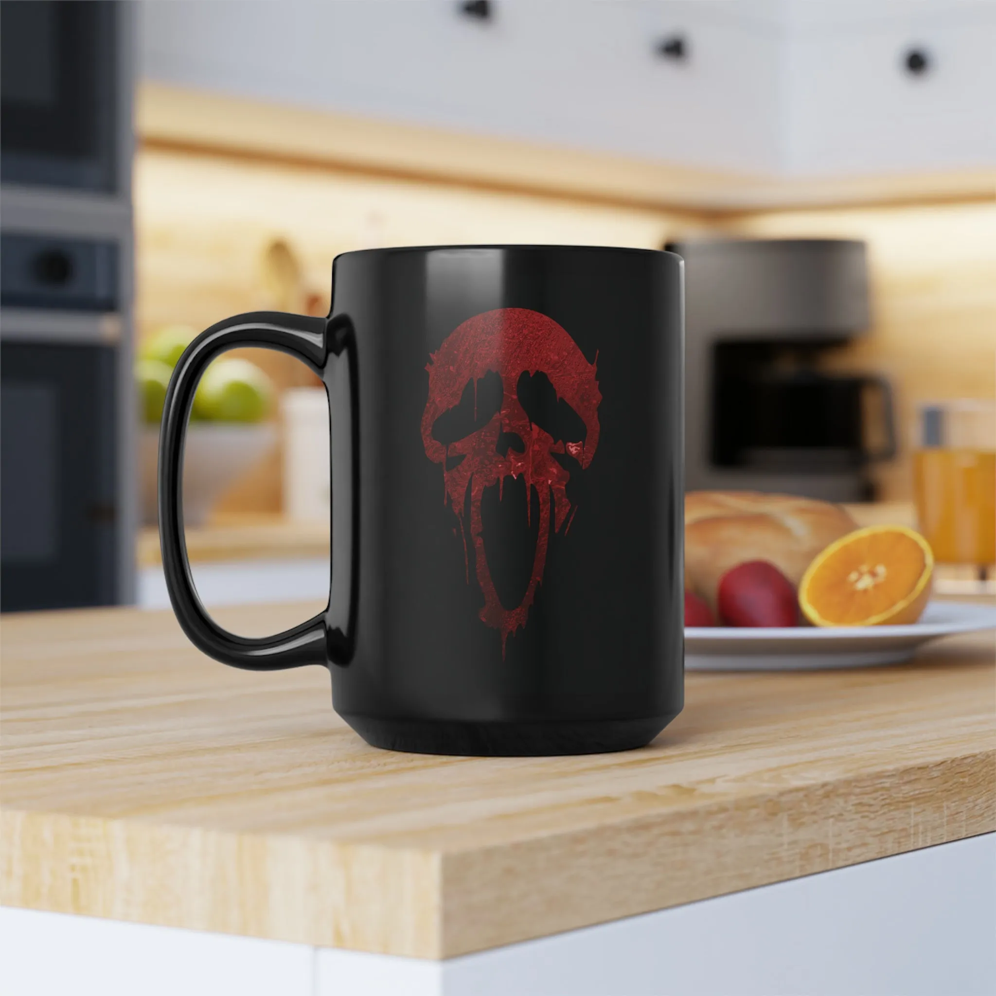 Blood Scream Black Mug, 15oz