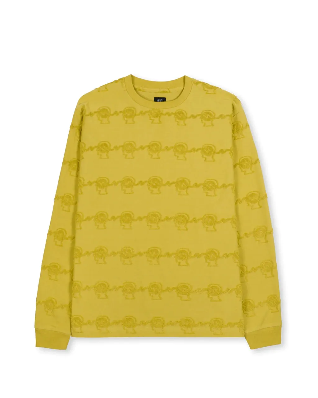 Braindead Running Head Textured Stripe Long Sleeve 'Gold'