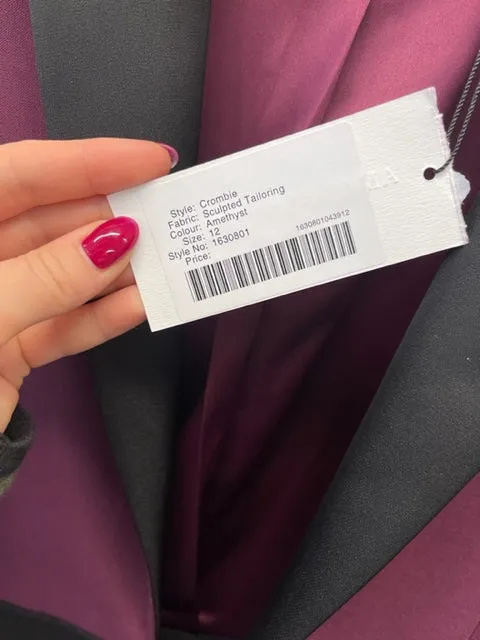 Brand New Amanda Wakeley Crombie Coat Amethyst 12