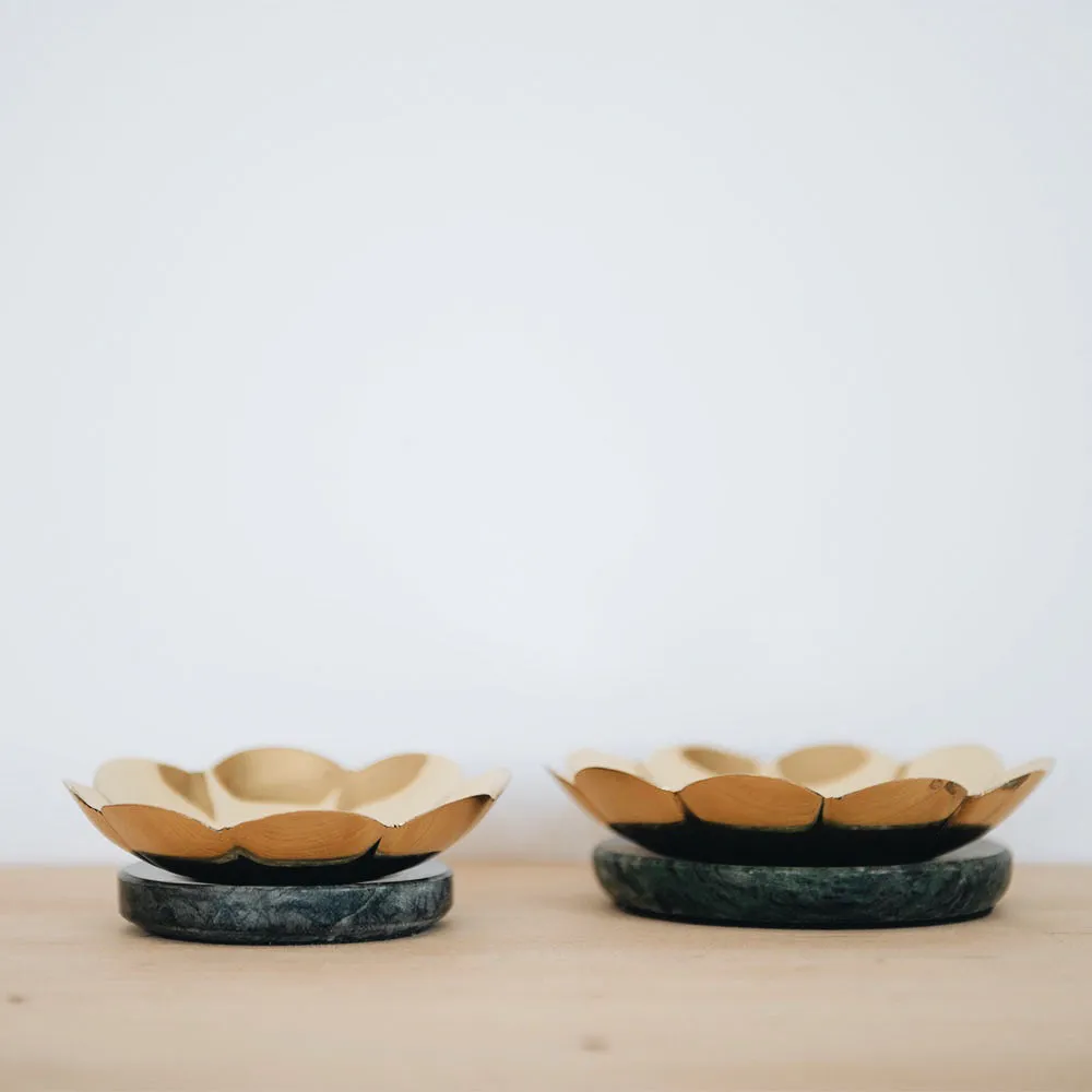 Brass Petal Dish Set