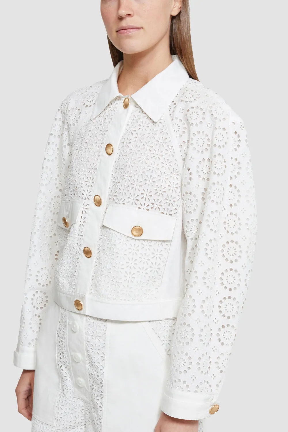 Broderie Anglaise Moto Jacket