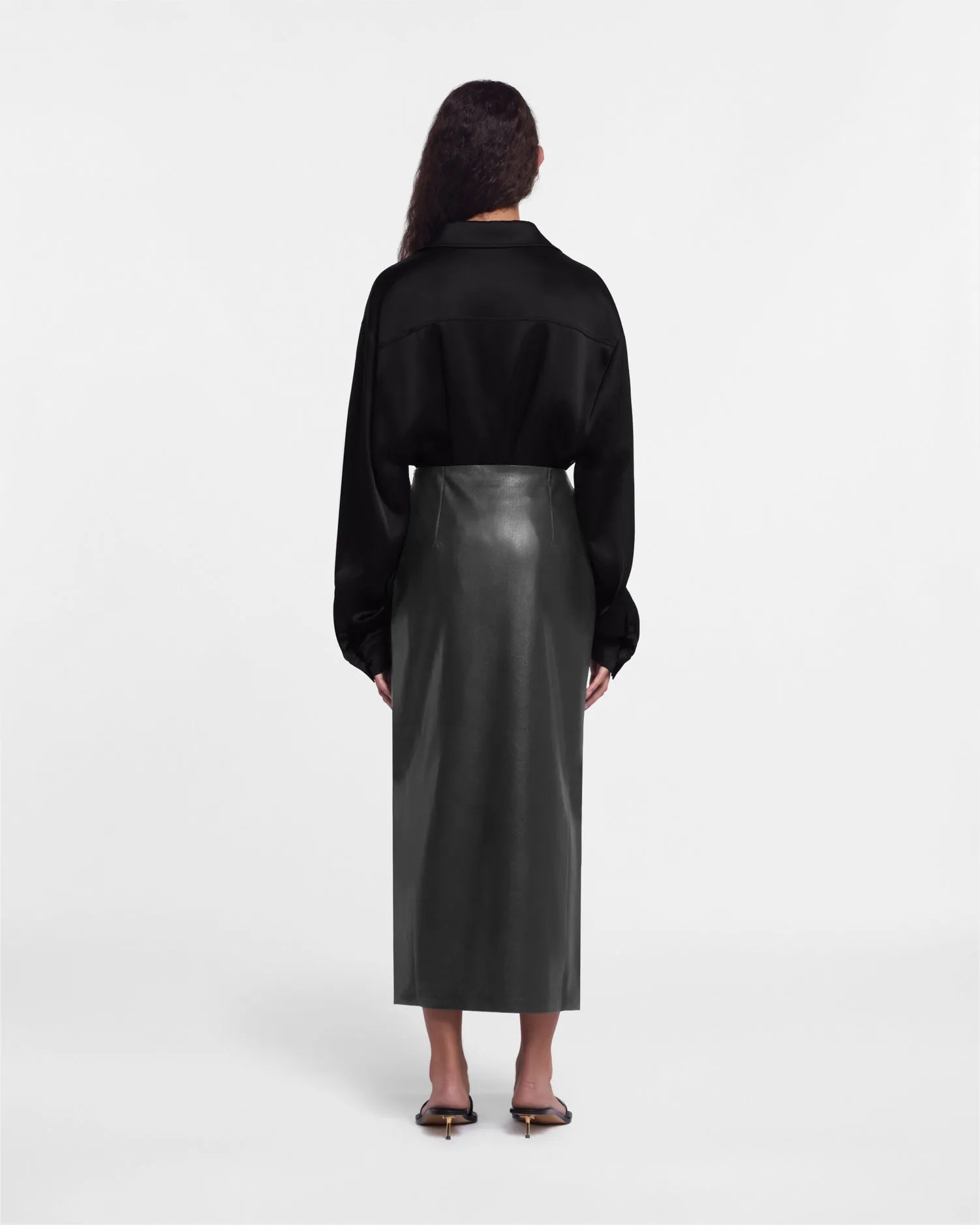 Carissa - Sale Okobor™ Alt-Leather Skirt - Black