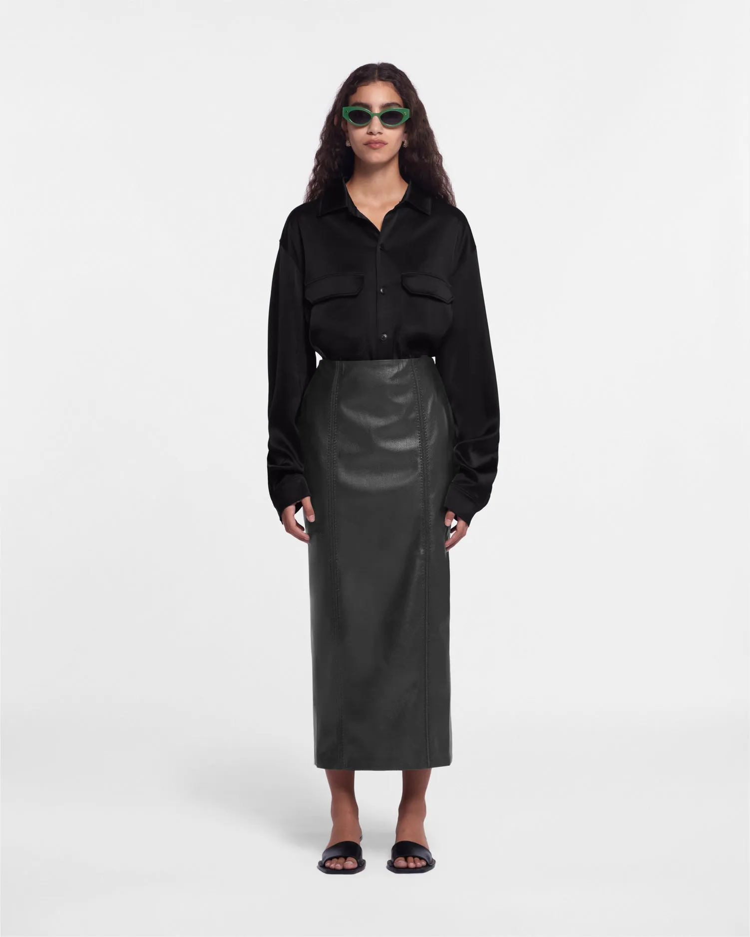 Carissa - Sale Okobor™ Alt-Leather Skirt - Black