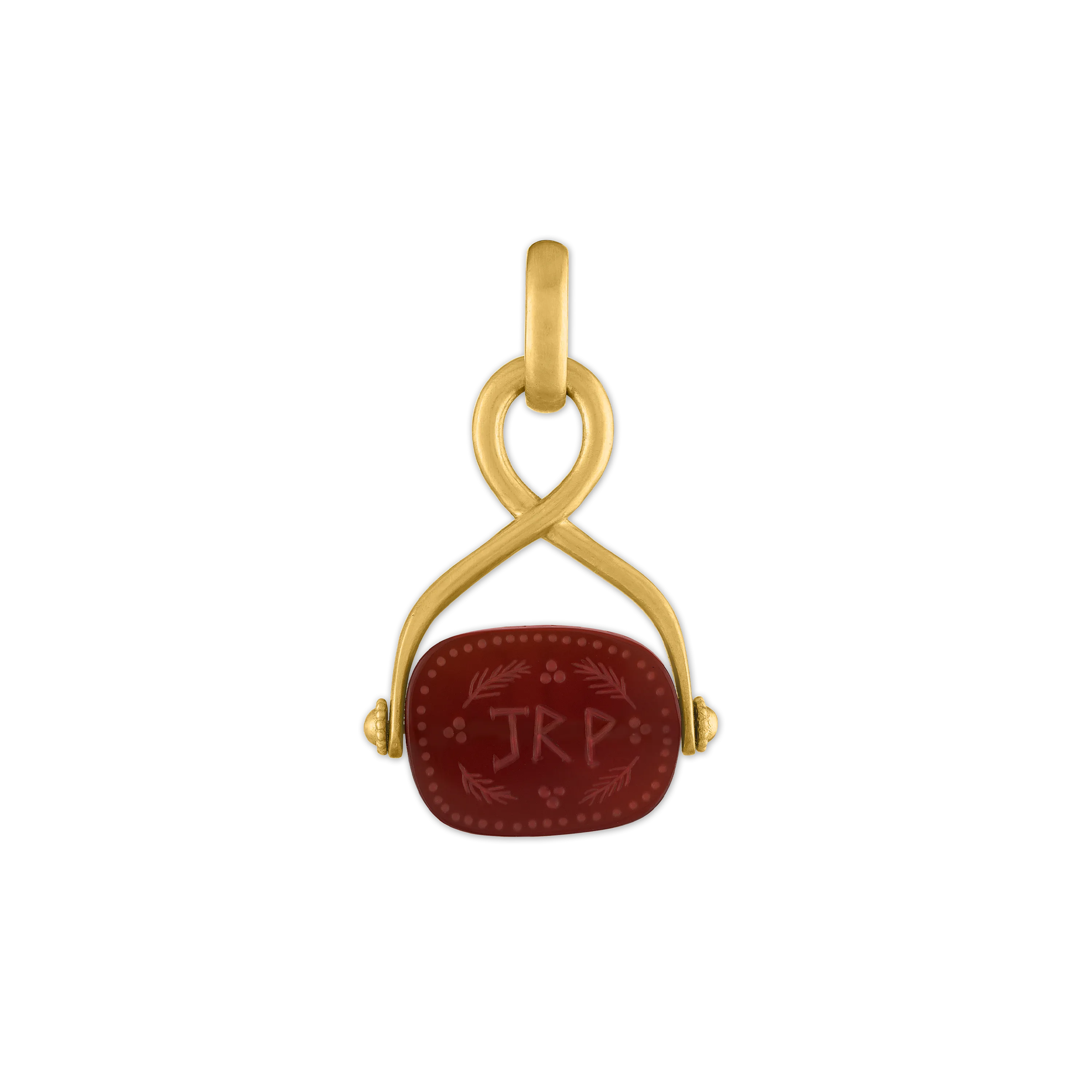 Carnelian Intaglio Unda Spinning Pendant