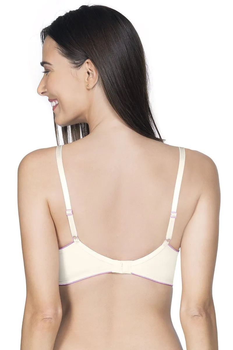 Casual Chic Padded Non-Wired T-shirt Bra - White Smoke